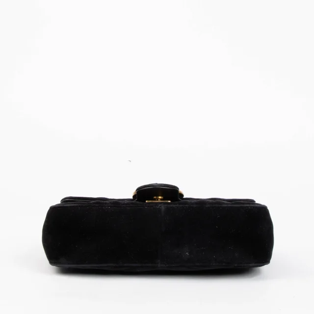 Gucci Small GG Marmont Bag in Black Velvet from Labellov, photo 4 of 4