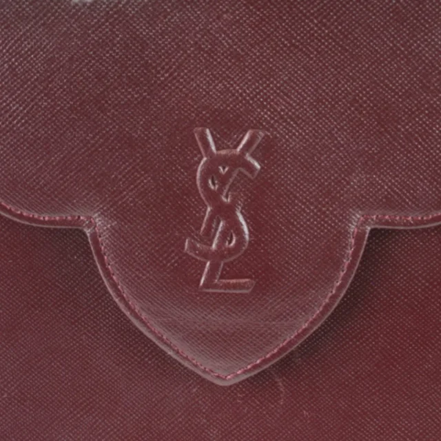 Saint Laurent shoulder bag in Maroon Leather from LuxUness, photo 8 of 9