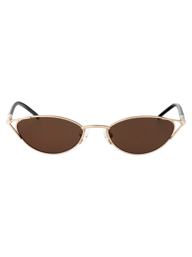 Alexander McQueen Am0563s Cat-Eye Metal Sunglasses — Gold in Gold from HEWI