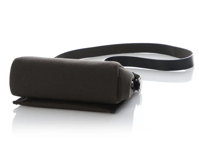 Hermès Mini Dark Bronze Military Toile and Noir Vache Hunter Herbag Zip in Black Canvas from Ann's Fabulous Finds, photo 6 of 10