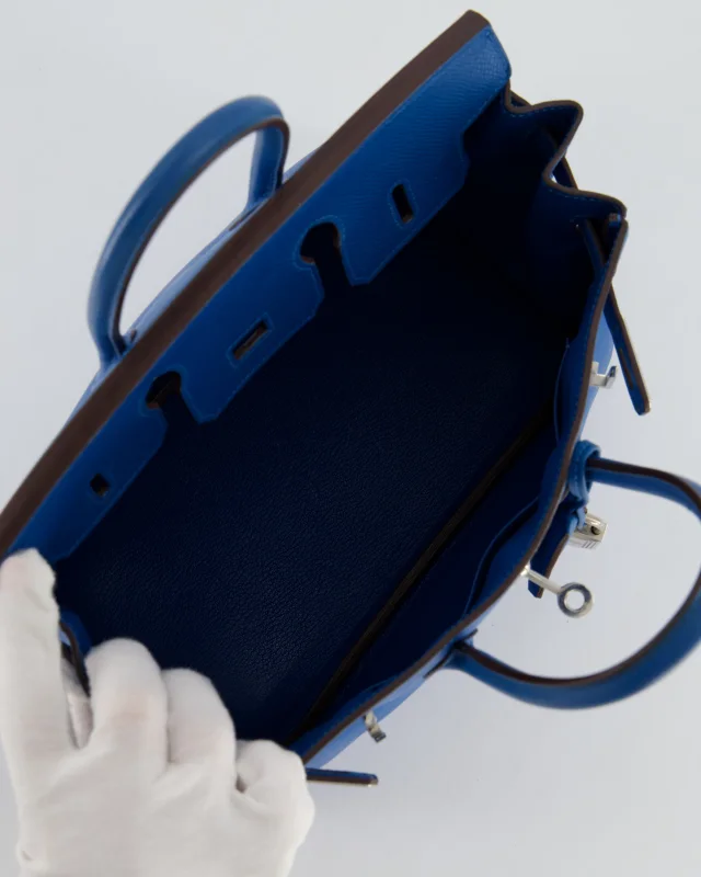 Hermès Birkin 25 Retourne Bag in Blue Epsom leather from Sellier, photo 21 of 26