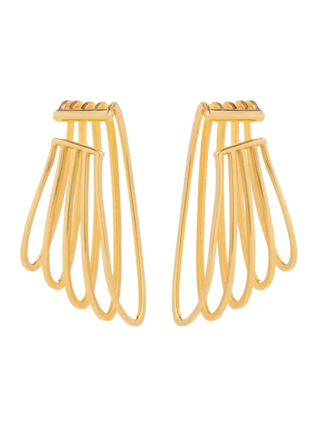 FEDERICA TOSI gold-colored Earrings with five-ring design in metal women, photo 3 of 6 from Gaudenzi Boutique