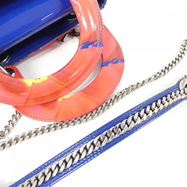 Christian Dior Lady Dior Mini Bag in RED+BLUE(レッド+ブルー) / SILVER(シルバー)金具 from KOMEHYO, photo 8 of 10