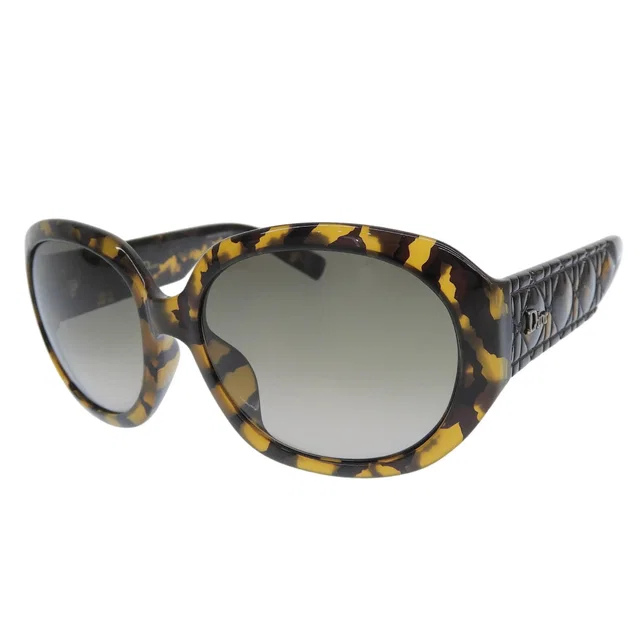 Dior Side Logo Cannage Motif Sunglasses Brown in Brown from VINTAGE QOO TOKYO