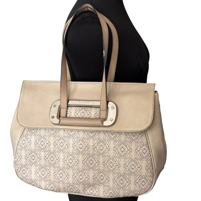 Loewe Women's Satchels - Tan/Black in neutral|black|brown from Depop, photo 1 of 1