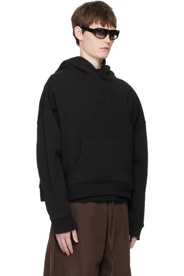 Entire Studios Black Heavy Hoodie, photo 2 of 4 from SSENSE