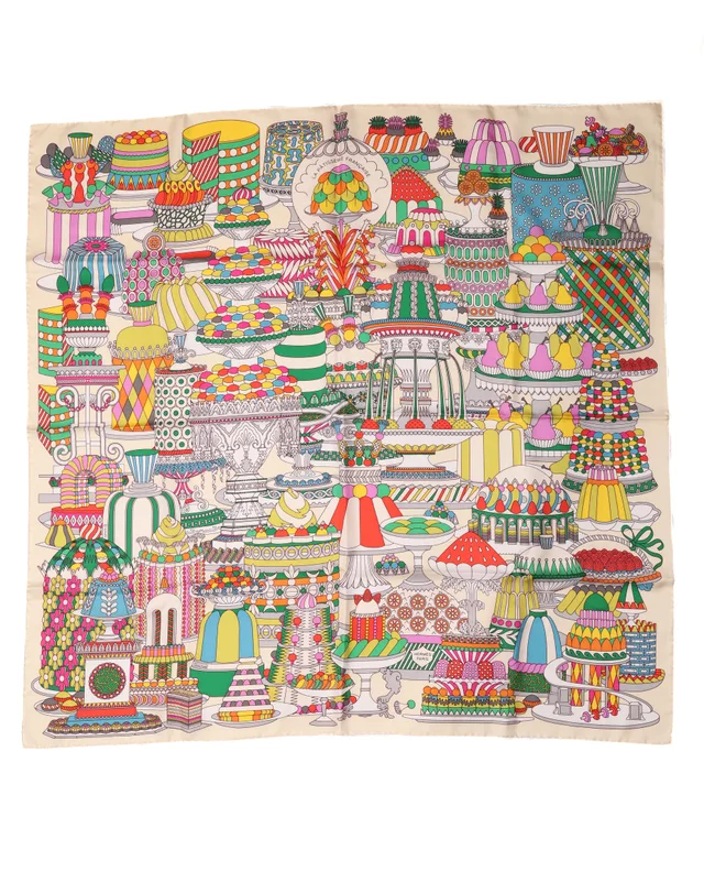 Hermès Carré 90 La Pâtisserie Française Silk Scarf in Silk from A Retro Tale, photo 2 of 2