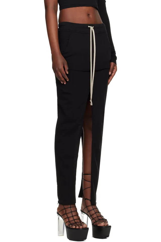 Rick Owens DRKSHDW Black Temple Pull On Sliced Pillar Maxi Skirt, photo 2 of 4 from SSENSE