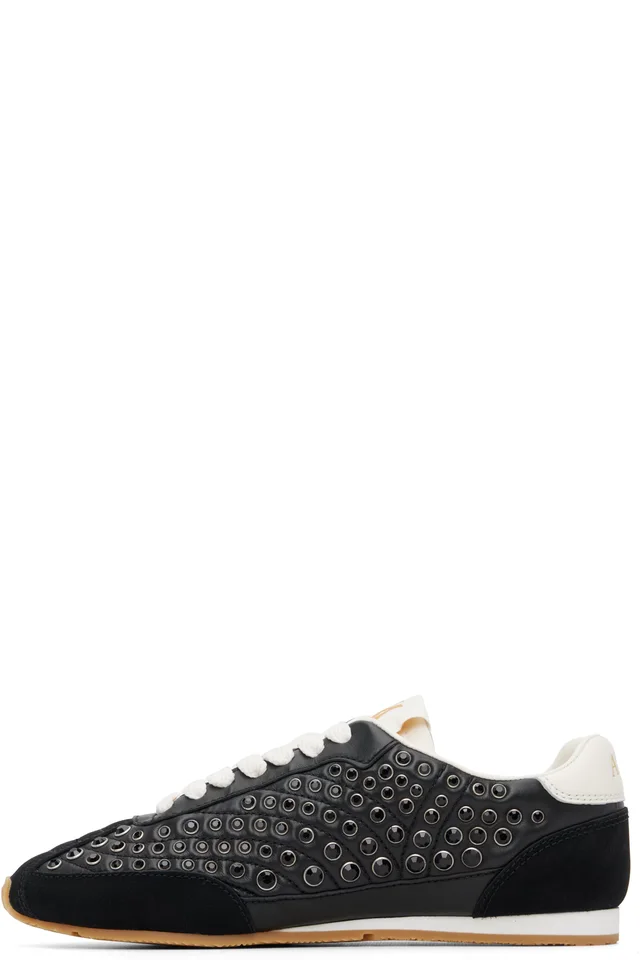 AMIRI Black Stud Pacific Flat Sneakers, photo 3 of 5 from SSENSE