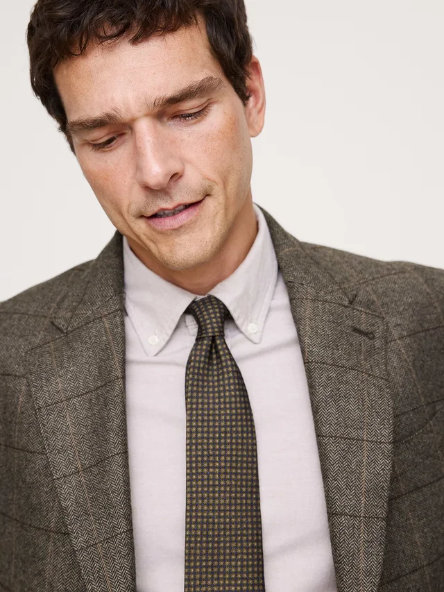 Banana Republic Italian Windowpane Suit Jacket in Brown Combo, photo 3 of 6 from Banana Republic (US)