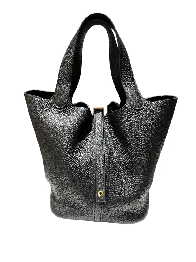 Hermès Picotin Lock Black Clemence Bag in Black Clemence leather from Luxury Promise