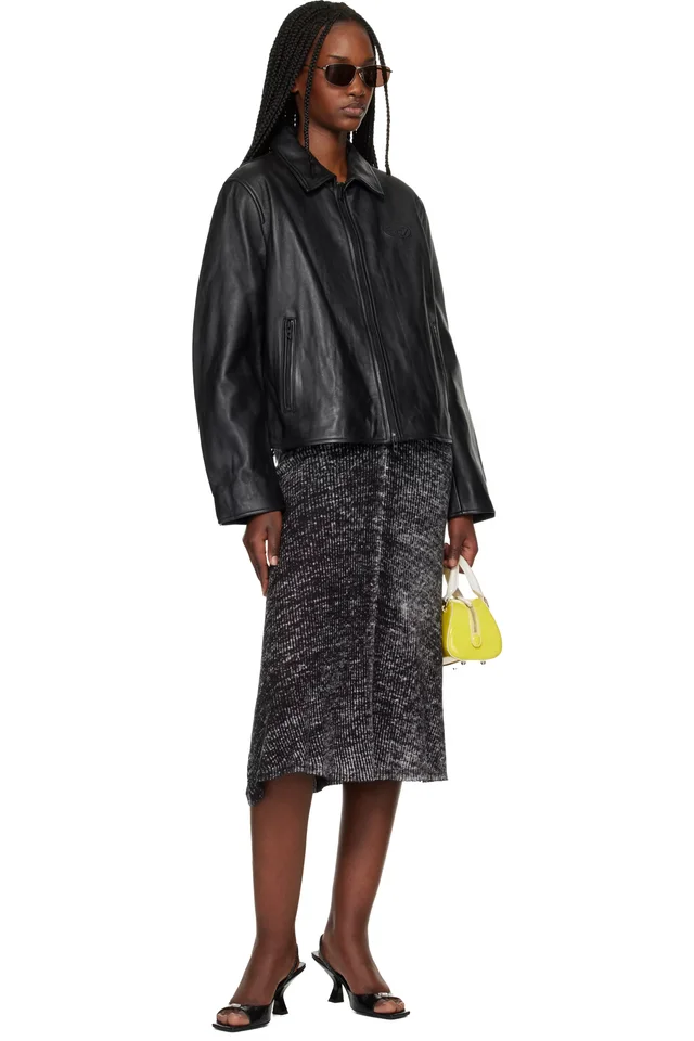 Diesel Black L-Amar-Fem-S2 Leather Jacket, photo 4 of 4 from SSENSE