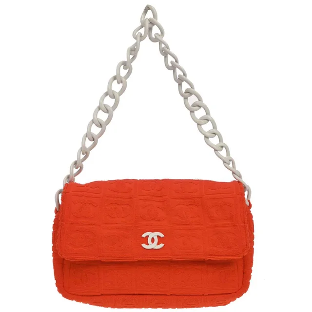 Chanel 2001-2003 Orange Cotton Sport Line Handbag in Orange from AMORE Vintage Tokyo