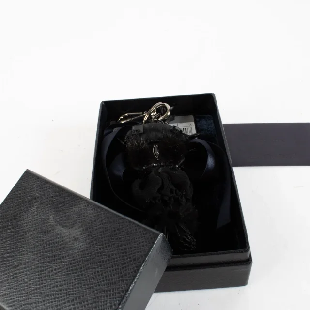 Prada Fur Bag Charm in Black from Labellov, photo 2 of 3