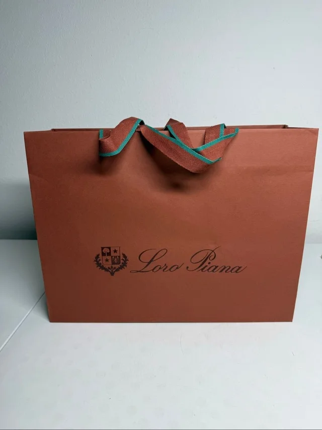 Loro Piana Brown Shopping Gift Bag 17.5 X 10.5 Inch Designer Packaging in red|brown from Poshmark