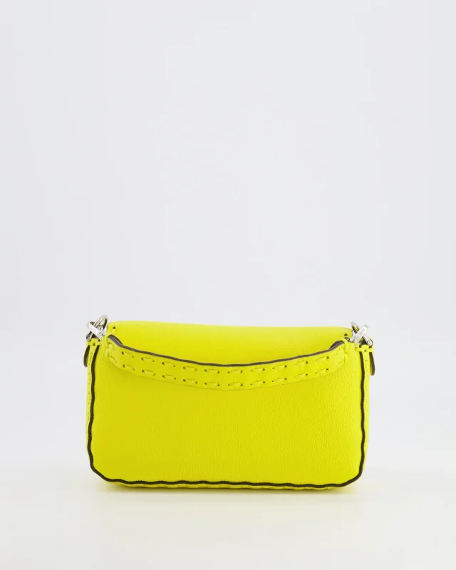 Fendi Yellow Leather Mini Baguette Bag in Yellow Leather from Sellier, photo 9 of 19