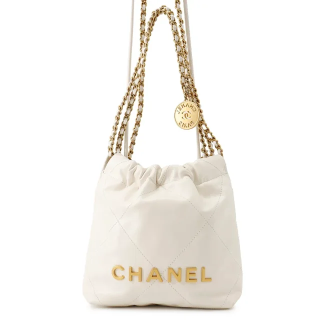 Chanel CHANEL22 ChainShoulder WhiteAS3980 Shiny Calf Leather Size Mini in Calfskin from GALLERY RARE, photo 2 of 18