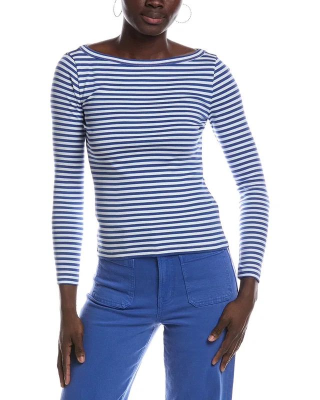 Madewell Compact 1X1 Boatneck Stripe T-Shirt, image 1 of 1 from Rue La La
