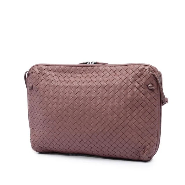 Pink Bottega Veneta Large Nappa Intrecciato Nodini Crossbody in Pink Nappa leather from Designer Revival, photo 2 of 2