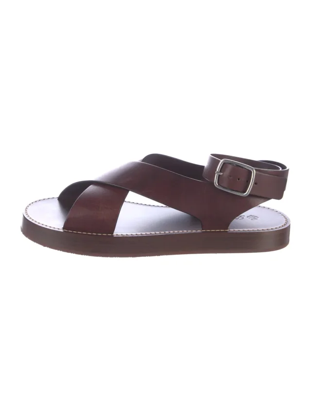 Loro Piana Sumie Leather Sandals in Leather from The RealReal