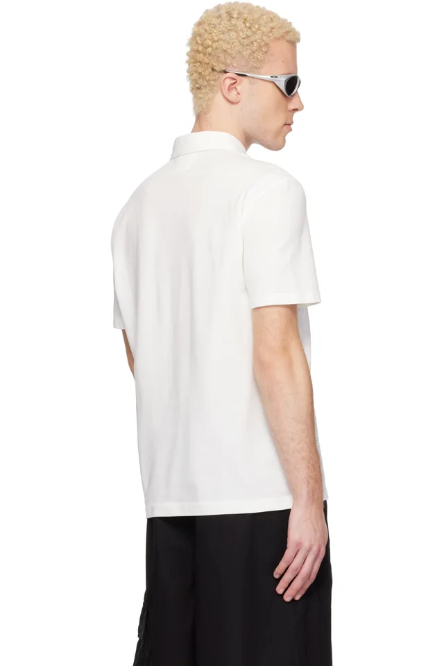 C.P. Company White Stretch Piquet Short Sleeve Polo, photo 3 of 4 from SSENSE