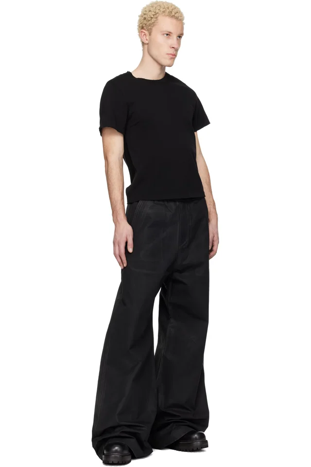 DET BLEV SENT Black Cropped T-shirt, photo 4 of 4 from SSENSE