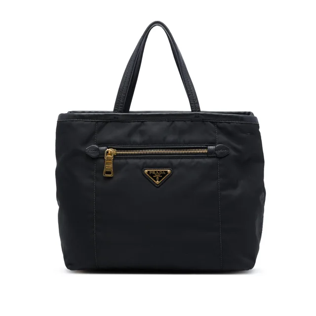 Black Prada Tessuto Tote in Black Nylon from Designer Revival