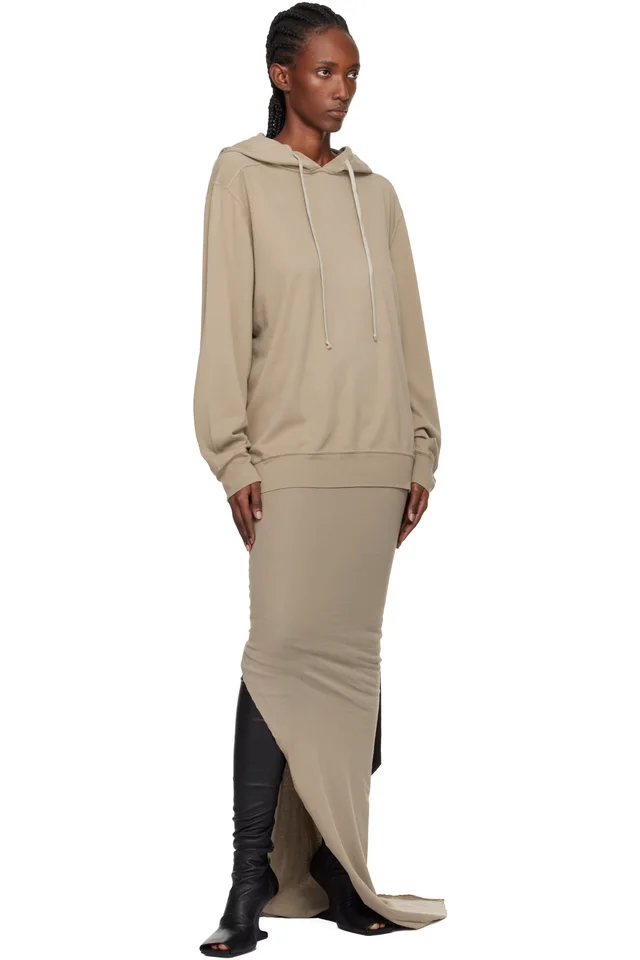 Rick Owens DRKSHDW Taupe Concordians Oversized Hoodie, photo 4 of 4 from SSENSE