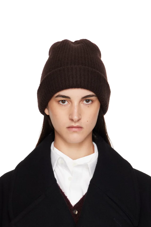 Maison Margiela Brown Cashmere Beanie from SSENSE, photo 1 of 1