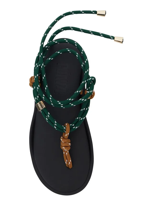 FLOWZE 'Flo' Multicolor Sandals with Straps and Ankle Strap in Leather Women in Multicolor 50% Rubber 20% Leather 15% Polyurethane 15% Polyester 10% Cellulose, photo 8 of 8 from Gaudenzi Boutique