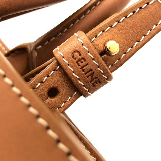 Small Vertical CELINE 192082BNZ Bag in 02NT/NATURAL+TAN cotton canvas/calf from KOMEHYO, photo 5 of 7