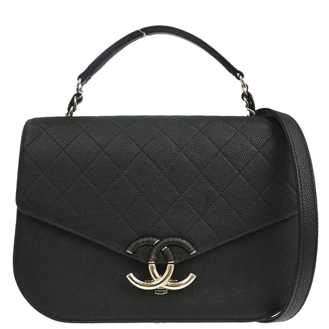 Chanel 2017 Black Caviar Skin Coco Cuba 2way Shoulder Handbag in Black Caviar leather from AMORE Vintage Tokyo