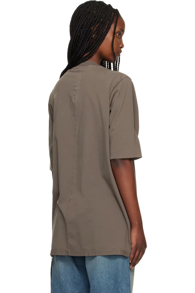Rick Owens DRKSHDW Gray Temple Jumbo S/S T-shirt, photo 3 of 4 from SSENSE