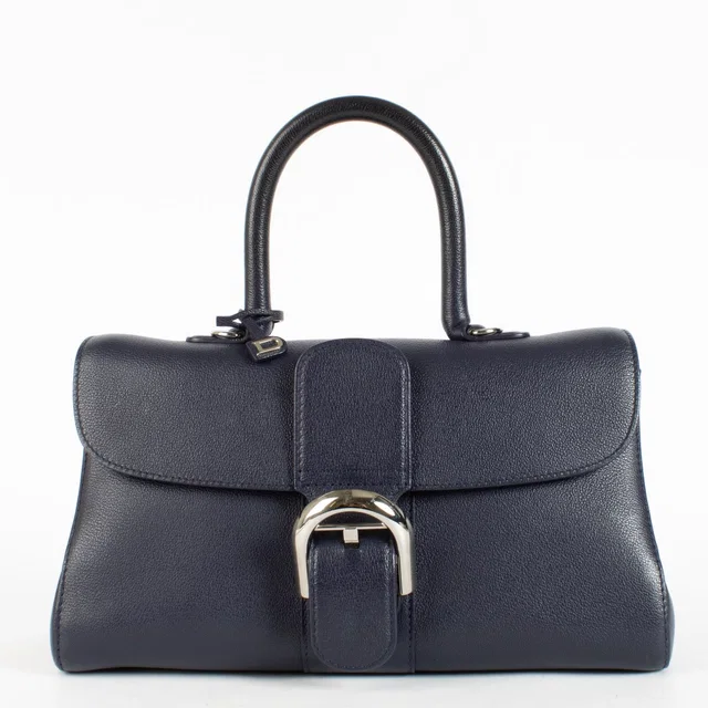 Delvaux Blue Rodeo Calf Brillant East/West Mini in Blue Calfskin from Labellov