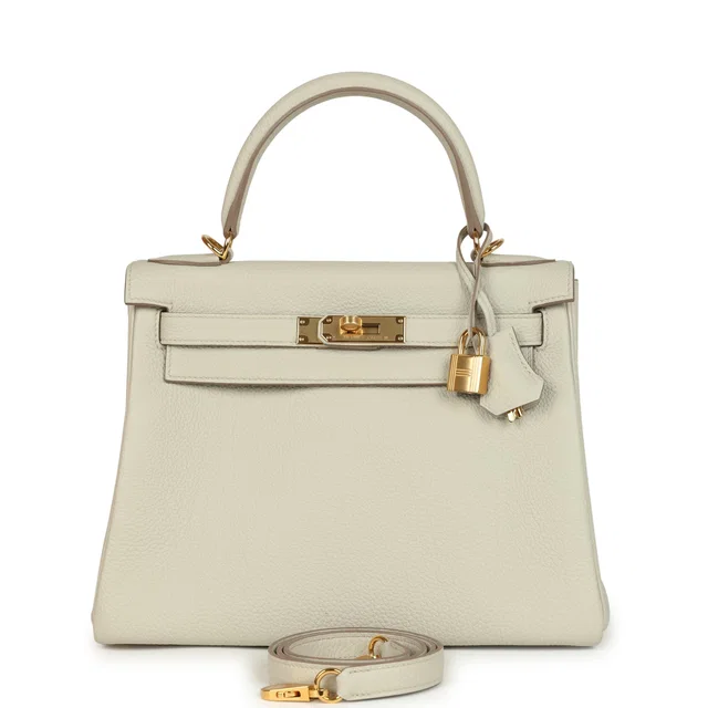 Hermès Kelly Retourne 28 Beton Togo Gold Hardware in Togo leather from Madison Avenue Couture