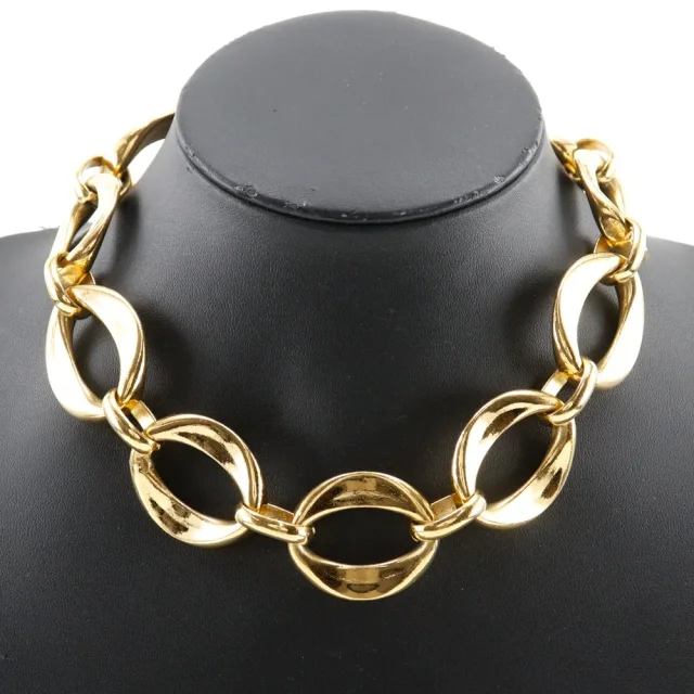 Chanel Chain Choker Necklace in Gold Gold-plated metal from LuxUness, photo 2 of 8