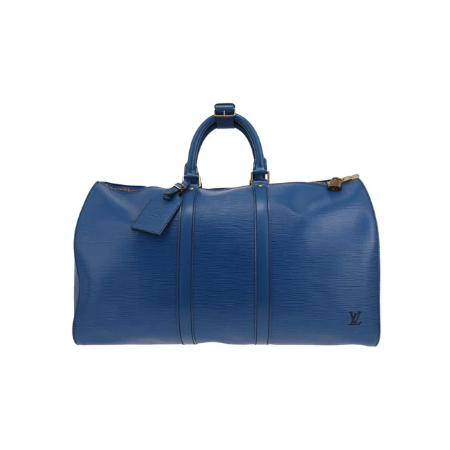 Louis Vuitton Keepall 45 travel bag in blue Épi leather in Blue Leather from Collector Square, photo 2 of 3