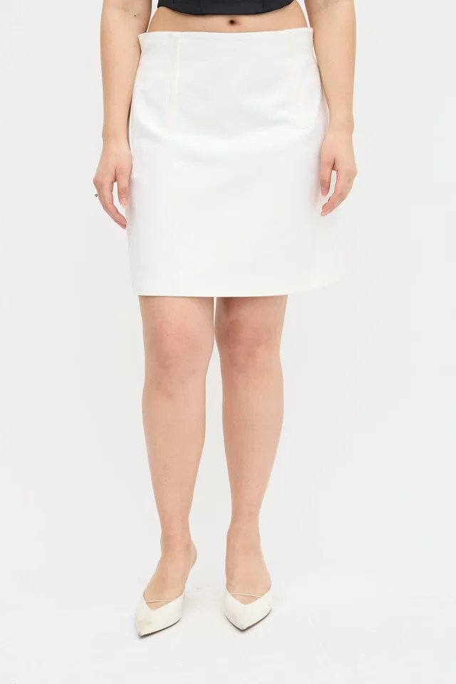 Prada 2021 Denim Skirt in Denim from VSP Consignment