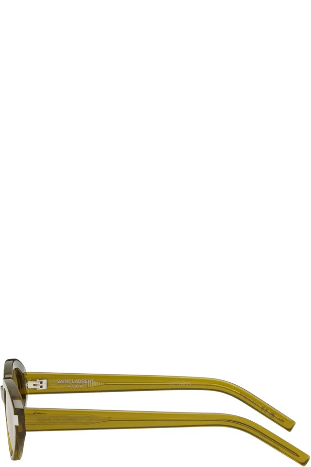 Saint Laurent Green SL 567 Sunglasses, photo 3 of 4 from SSENSE