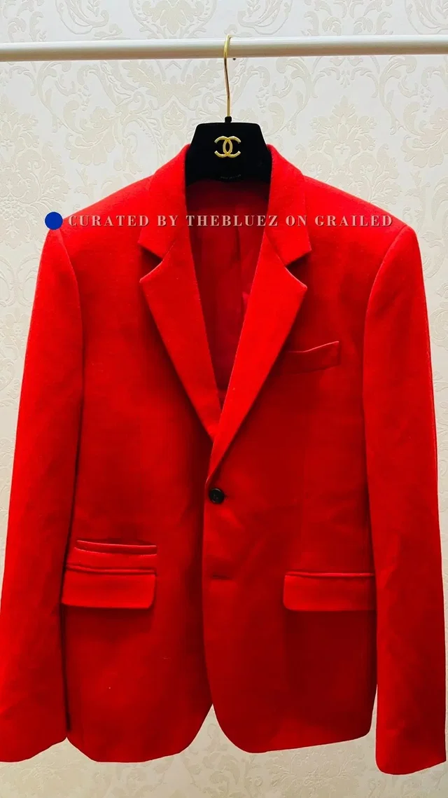 Givenchy Men’s Red Formal Blazer in red Wool from Grailed
