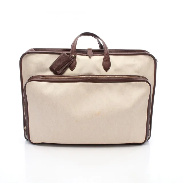 Hermès Victoria Ecru Brown Garment Case Handbag in Brown Clemence leather from The Reluxe
