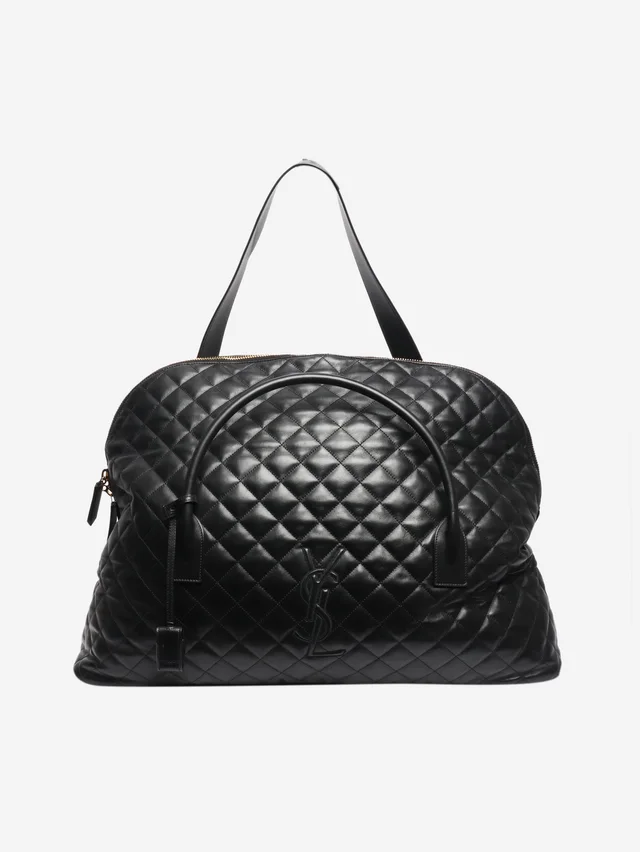 Saint Laurent Black ES Giant Travel bag in Black Leather from Sign of the Times