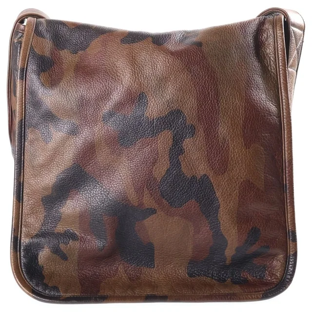 Chrome Hearts Shoulder Bag Gunslinger Strap Camo Leather Khaki in Green Leather from The Reluxe