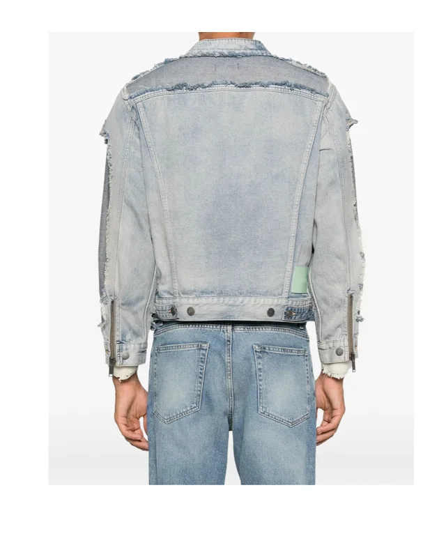 Haikure distressed panelled denim jacket, photo 3 of 3 from SENSER