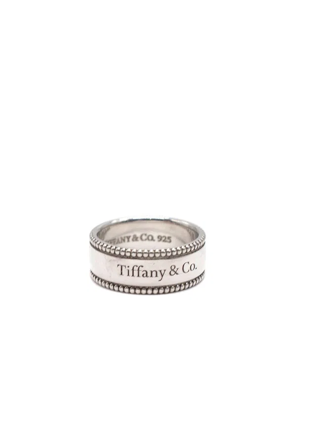 Tiffany & Co. Sterling Silver Milgrain Band Ring in Silver from HEWI