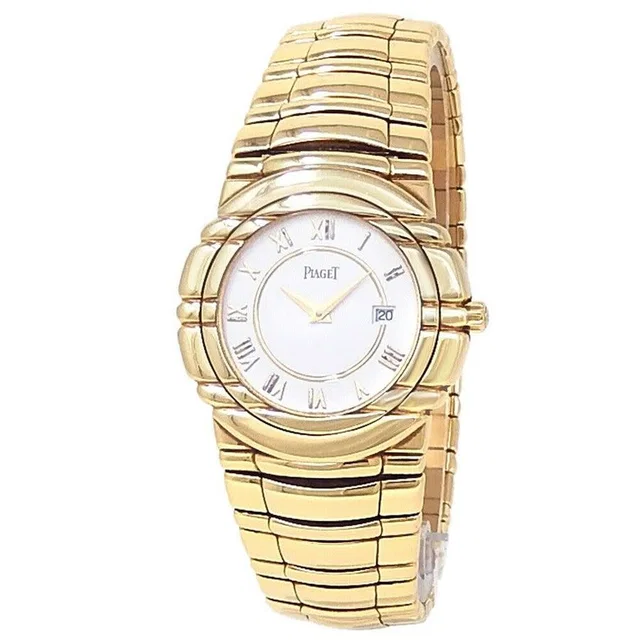 Piaget Tanagra Quartz White Dial Ladies Watch 17041 M 401 D in yellow|gold|white from Jomashop.com