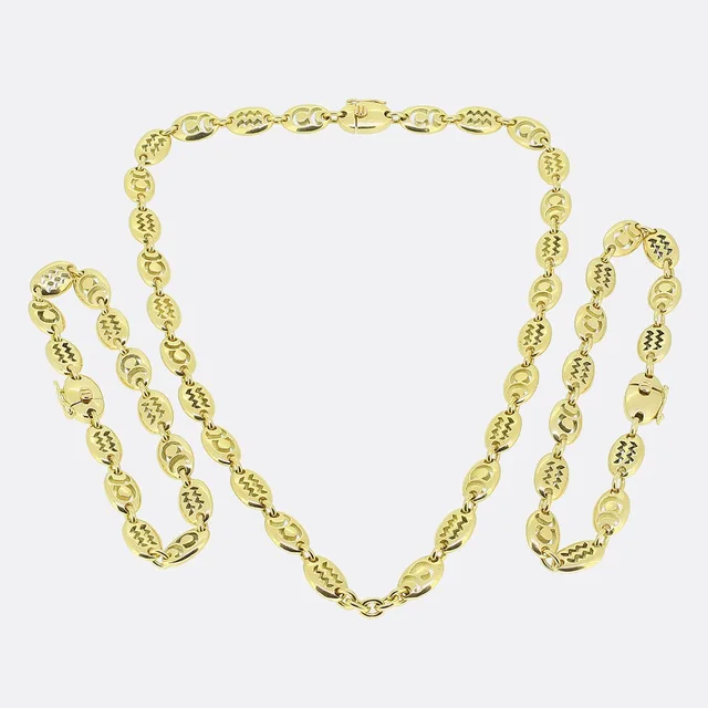 Van Cleef & Arpels Zodiac Bracelet Necklace Set from The Vintage Jeweller