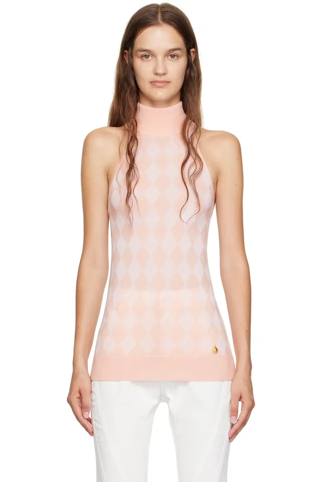 BALMAIN Pink Diamond Tank Top, image 1 of 1 from SSENSE