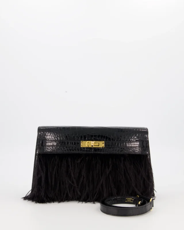 Hermès Kelly Elan Folie Bag in Black Crocodile from Sellier, photo 4 of 24
