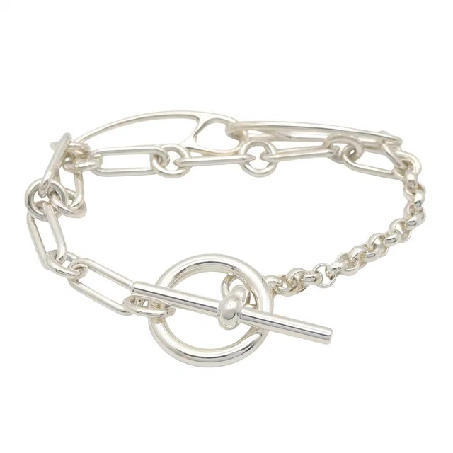 Hermès Bracelet Chaine D'Ancre Punk 15 925 Sterling Silver in Silver from The Reluxe